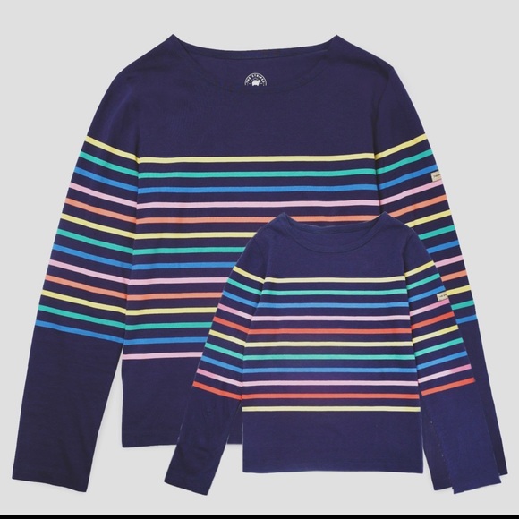 The Striped Sheep Rainbow/Navy Pablo Striped Shirt - Picture 6 of 7